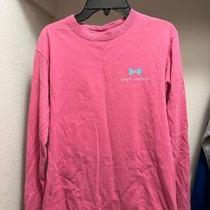 long sleeve pink shirt from simply southern